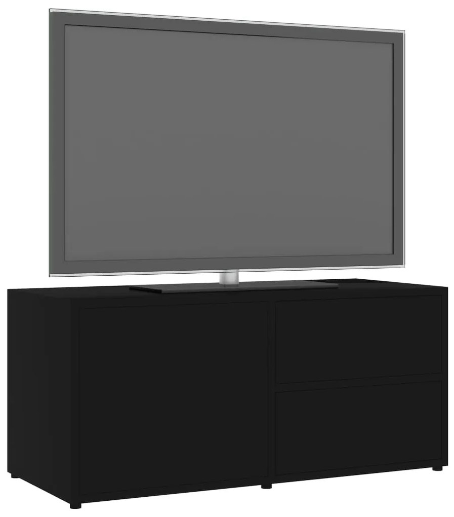 Móvel de TV 80x34x36 cm derivados de madeira preto
