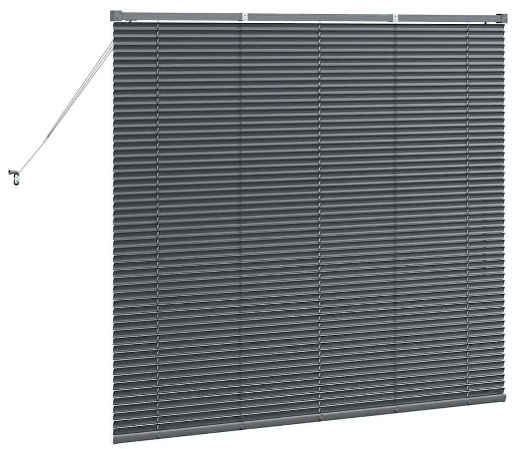 Persiana de Janela Cinzento-escuro 80 x 130 cm Alumínio