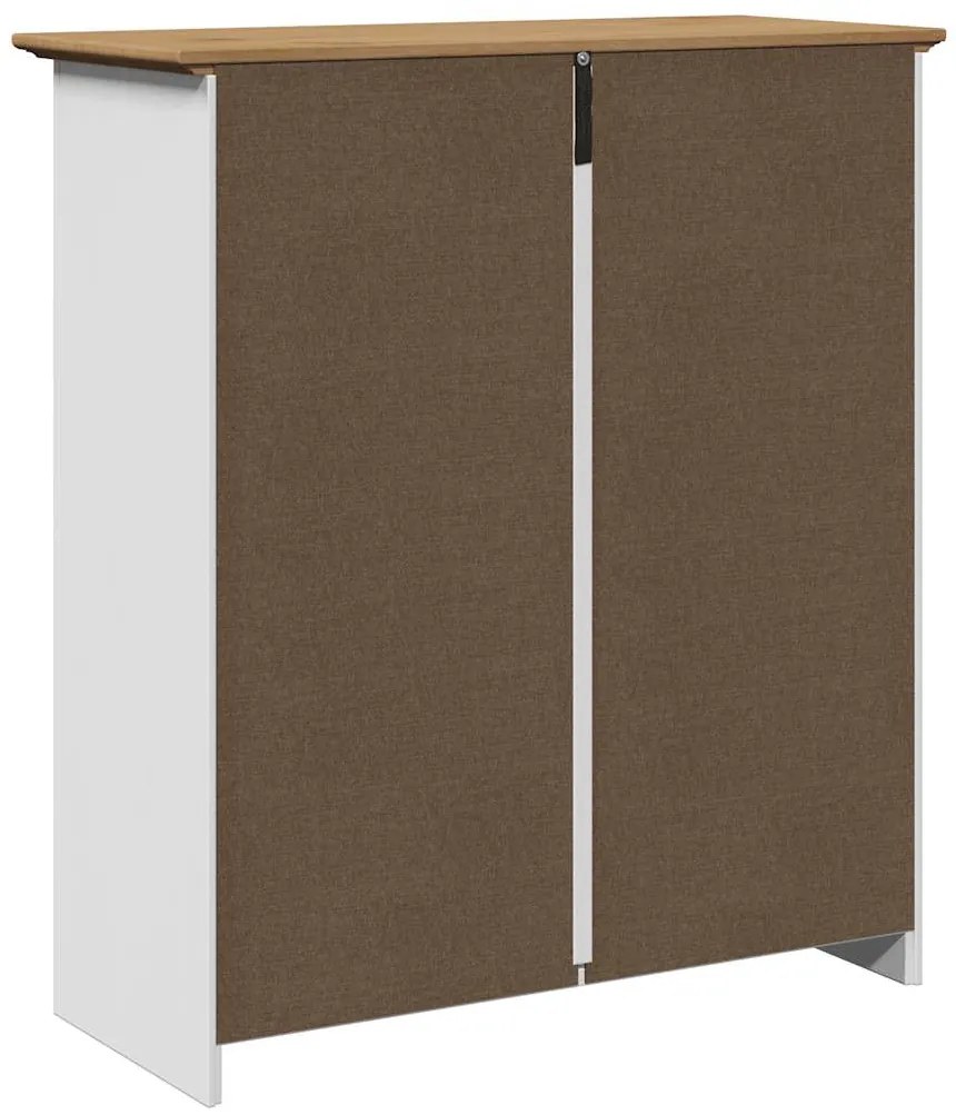 Armário de entrada BODO 80x35x90 cm branco e castanho