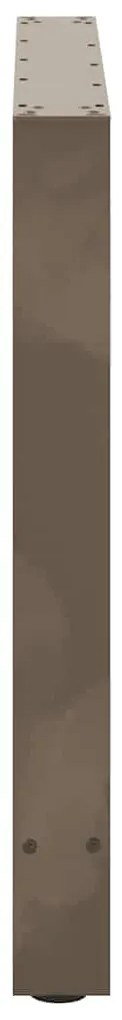 Pés para mesa de jantar em aço natural, 2 peças, 80x (72-73) cm, aço