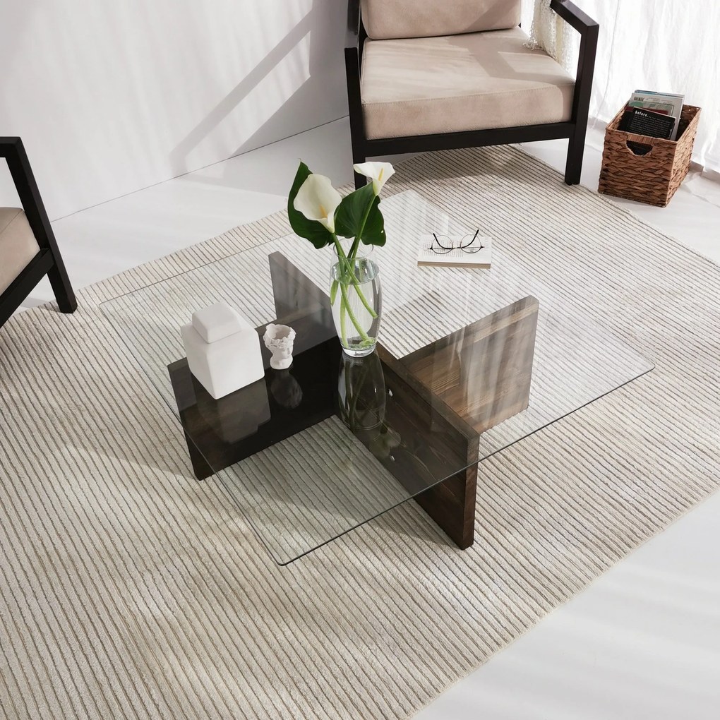 Mesa de Café Glory – Nogueira – 90x35x90 cm