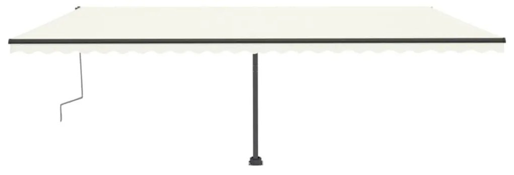 Toldo retrátil manual independente 600x300 cm cor creme