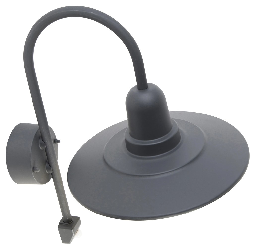 Candeeiro de parede exterior moderno cinzento escuro IP44 sensor de movimento - Herman Moderno