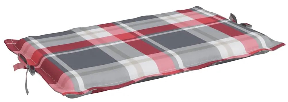 Almofadão p/ espreguiçadeira tecido oxford xadrez vermelho