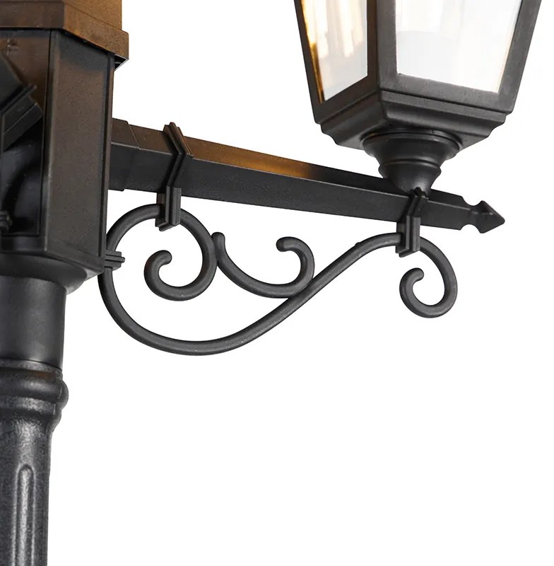 LED Lanterna de pé inteligente preta 3 luzes IP44 incl. Wifi ST64 - Capital Clássico / Antigo