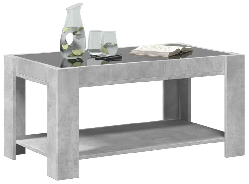Mesa de centro c/ LEDs 93x53x45 derivados de madeira