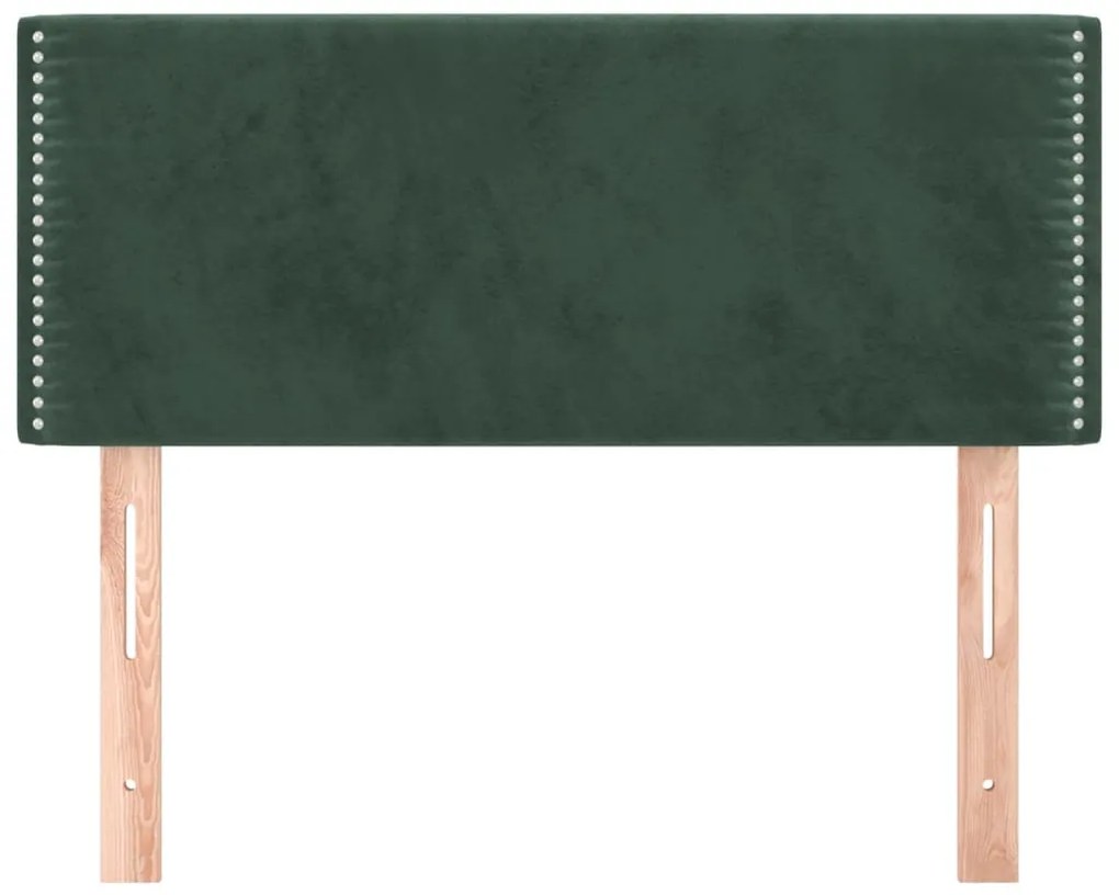 Cabeceira de cama veludo 90x5x78/88 cm verde-escuro