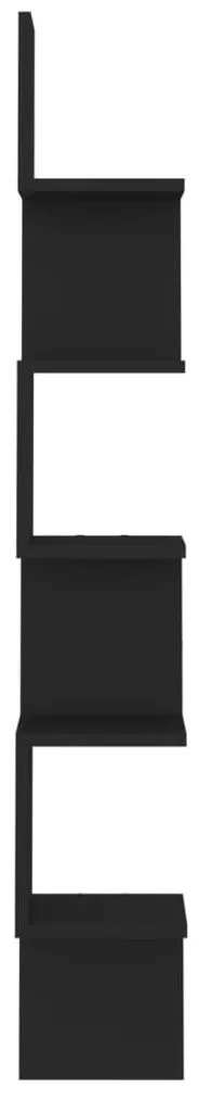 Estante de canto p/ parede 20x20x127,5 cm deriv. madeira preto