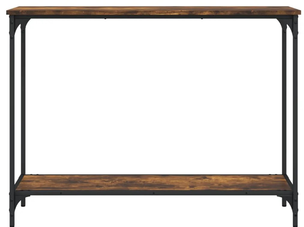 Mesa consola 101x30,5x75cm derivados de madeira carvalho fumado