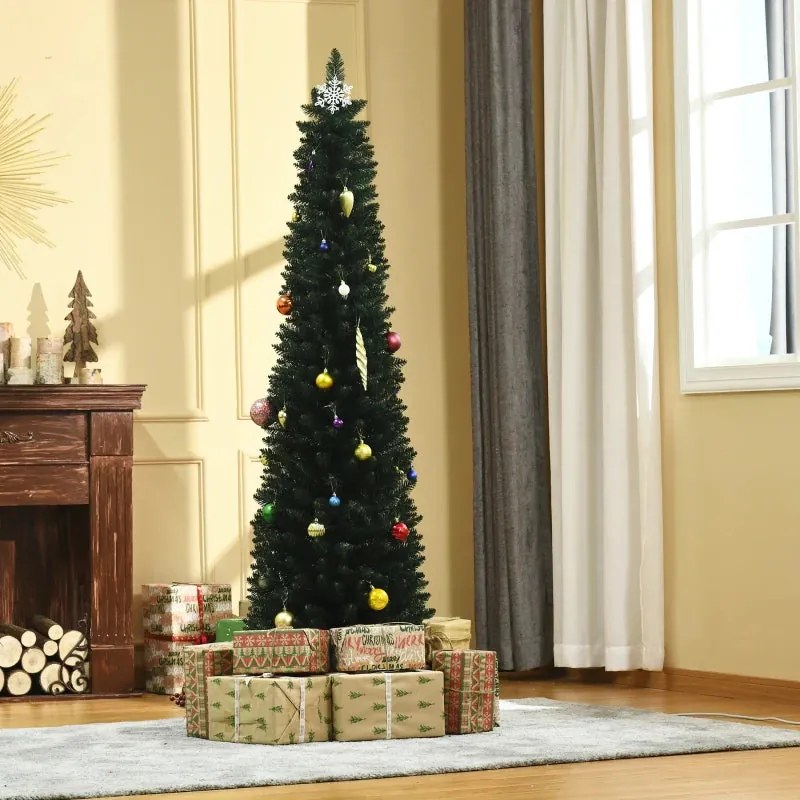 Árvore de Natal Artificial Altura 180cm com 380 Ramos de Folhas de PVC