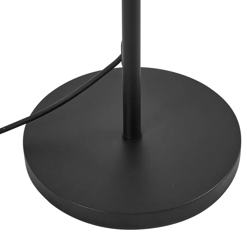 Candeeiro de Pé de Exterior Preto com Abajur de Corda Preto IP44 - Virginia Jayla