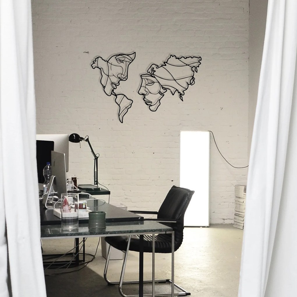 Acessório Decorativo de Parede Suret Two – Preto – 100 x 64 cm