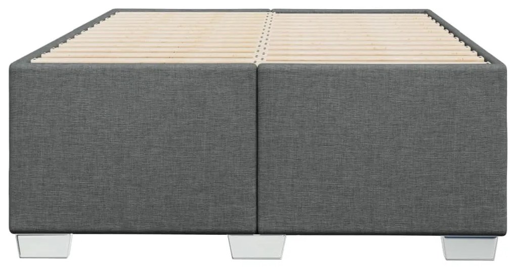 Estrutura de cama sem colchão cinza escuro 120x190 cm tecido