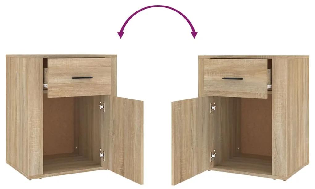 Mesa de cabeceira 50x36x60 cm derivados madeira carvalho sonoma