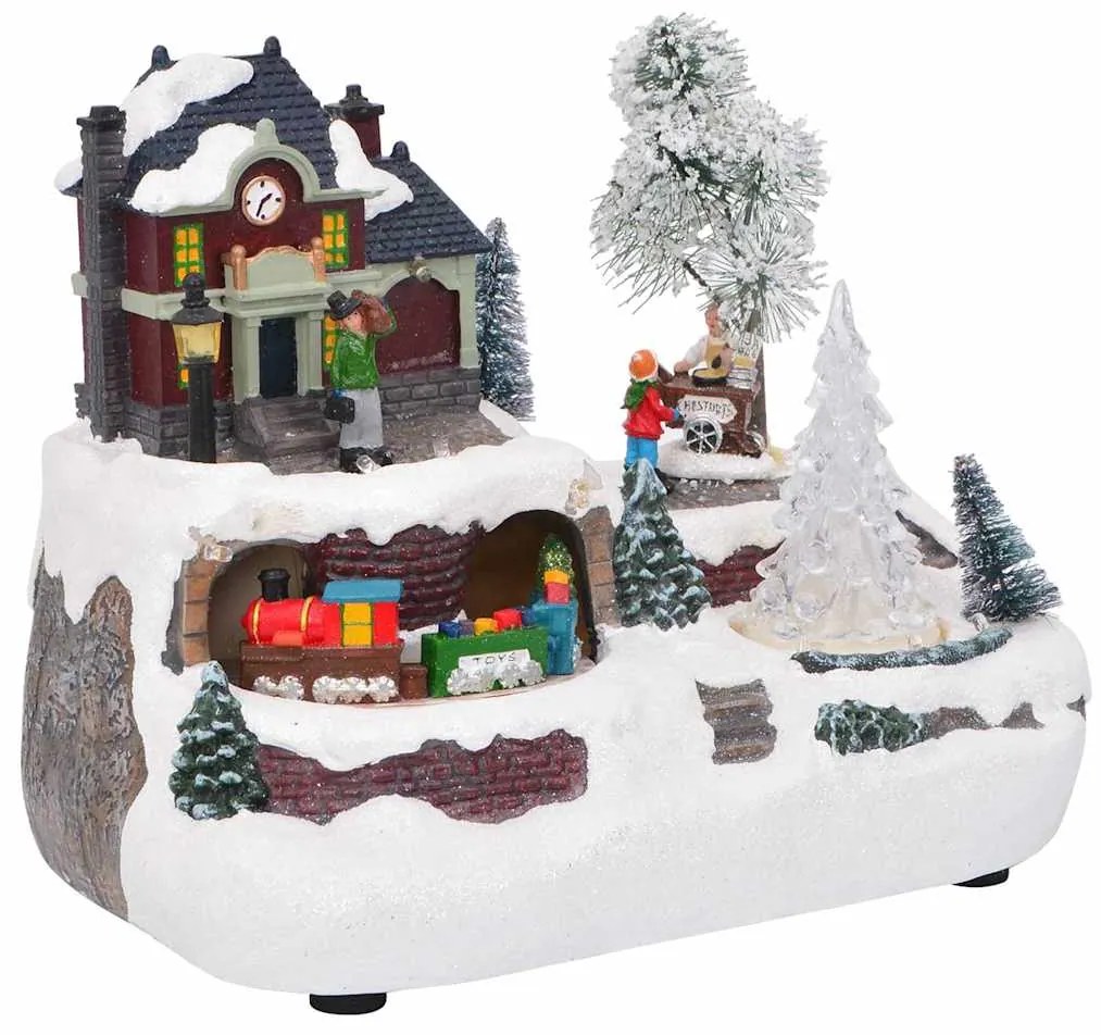 vidaXL Decoração de Natal para Mesa Multicolor 23,5 x 16 x 18,5 cm