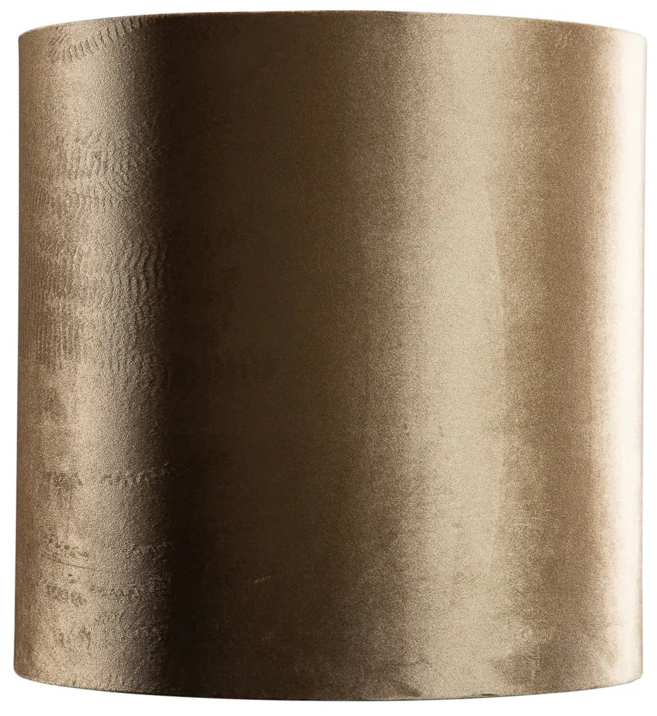 Abajur de Veludo Bronze com Interior Dourado 40/40/40