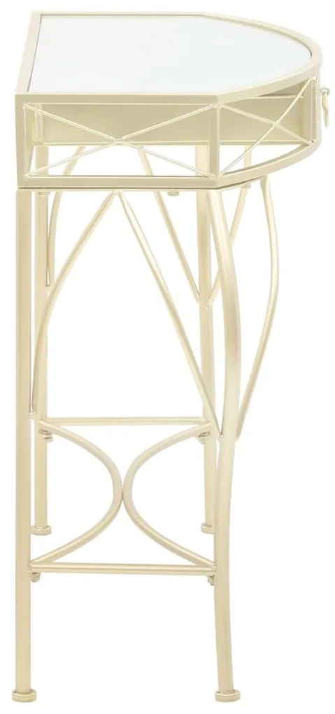 Mesa de apoio de estilo francês metal 82x39x76 cm dourado