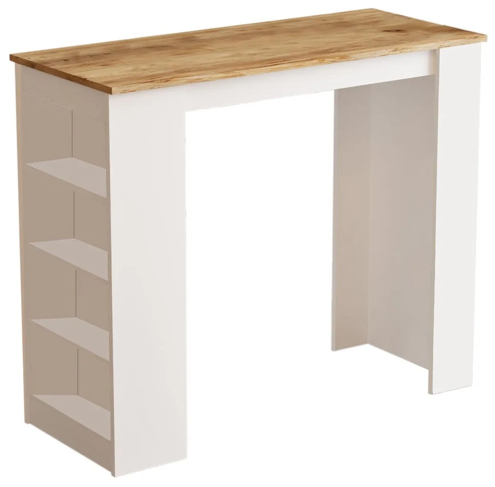 Mesa de Bar ST1 – Pinho Atlântico Branco – 120x101,8x51,6 cm