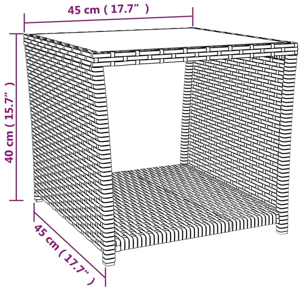 3 pcs conjunto de jantar p/ jardim c/ almofadões vime PE cinza