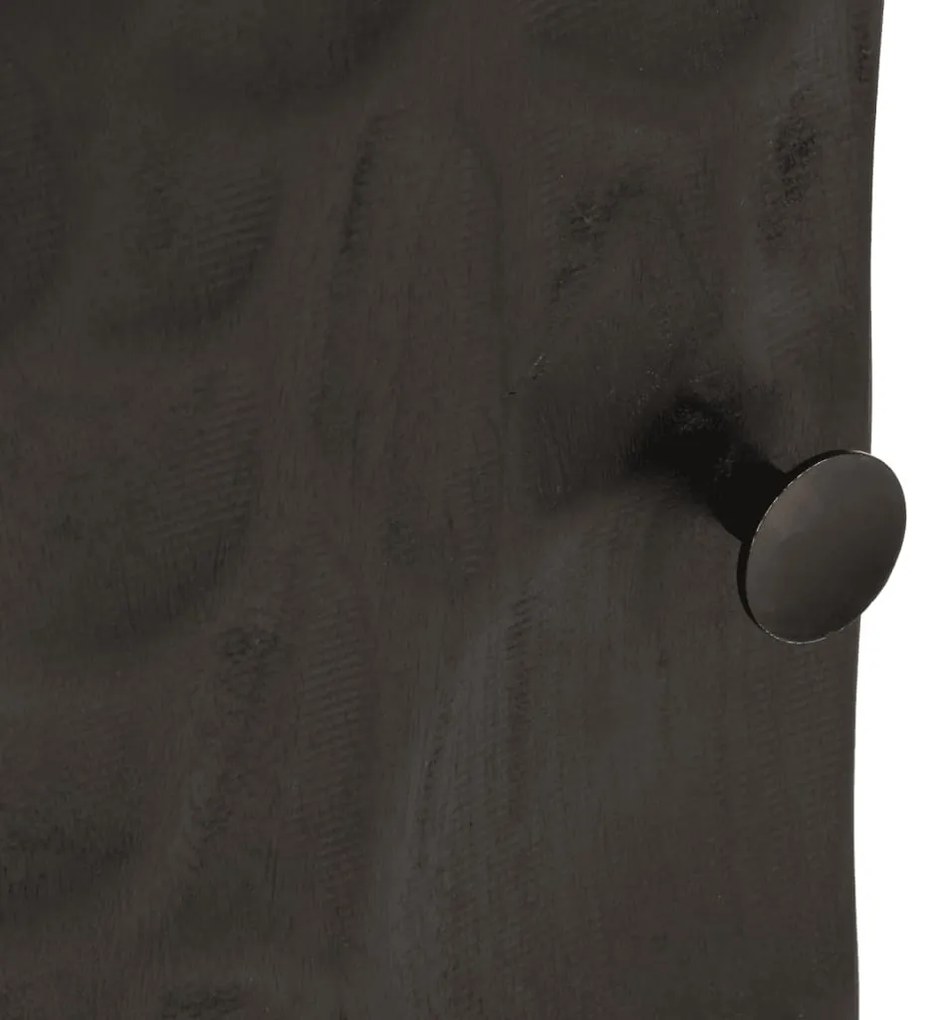 Mesa de cabeceira 40x30x50 cm mangueira maciça/ferro preto
