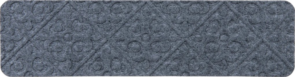Conjunto de 15 Tapetes Antiderrapantes para Escadas, 76 x 20 cm, Laváveis na Máquina, Cinzento