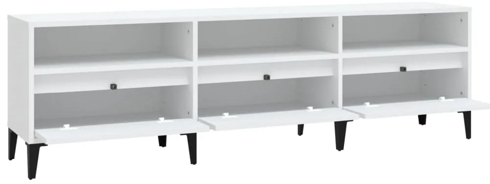Móvel de TV 150x30x44,5 cm derivados de madeira branco