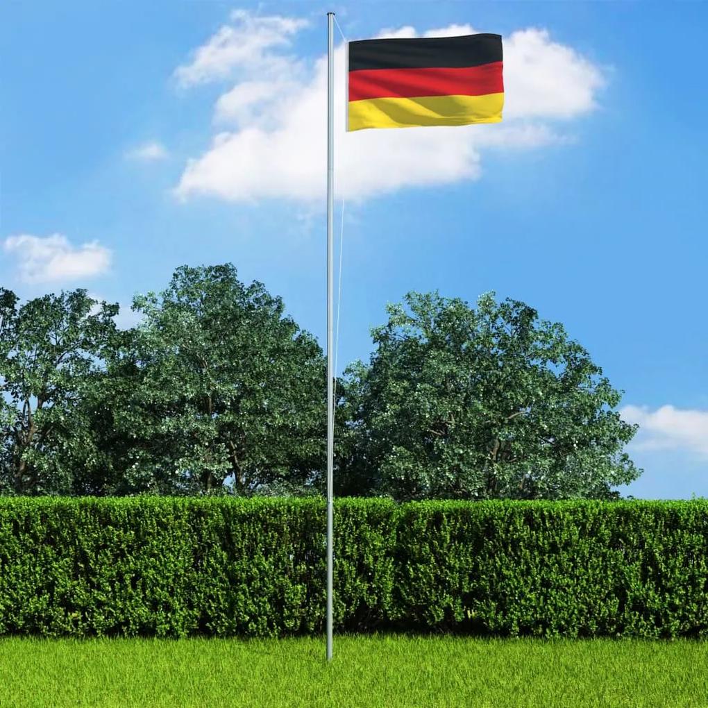 3053303 vidaXL Bandeira da Alemanha com mastro de alumínio 6,2 m