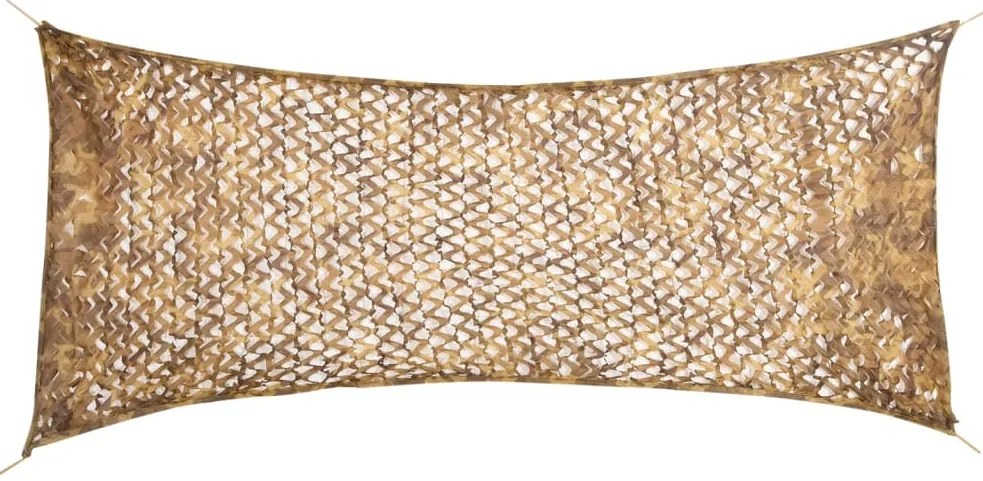 vidaXL Rede de camuflagem com saco de arrumação 312x140 cm areia