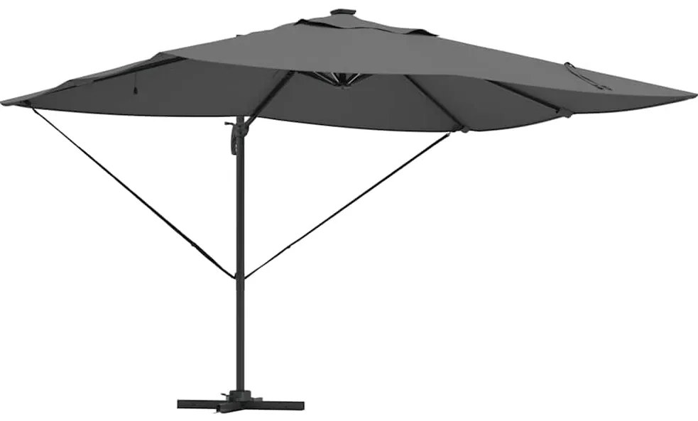 Parasol Cantilever Roma com LEDs Antracite 352x251x265 cm - Estrutura