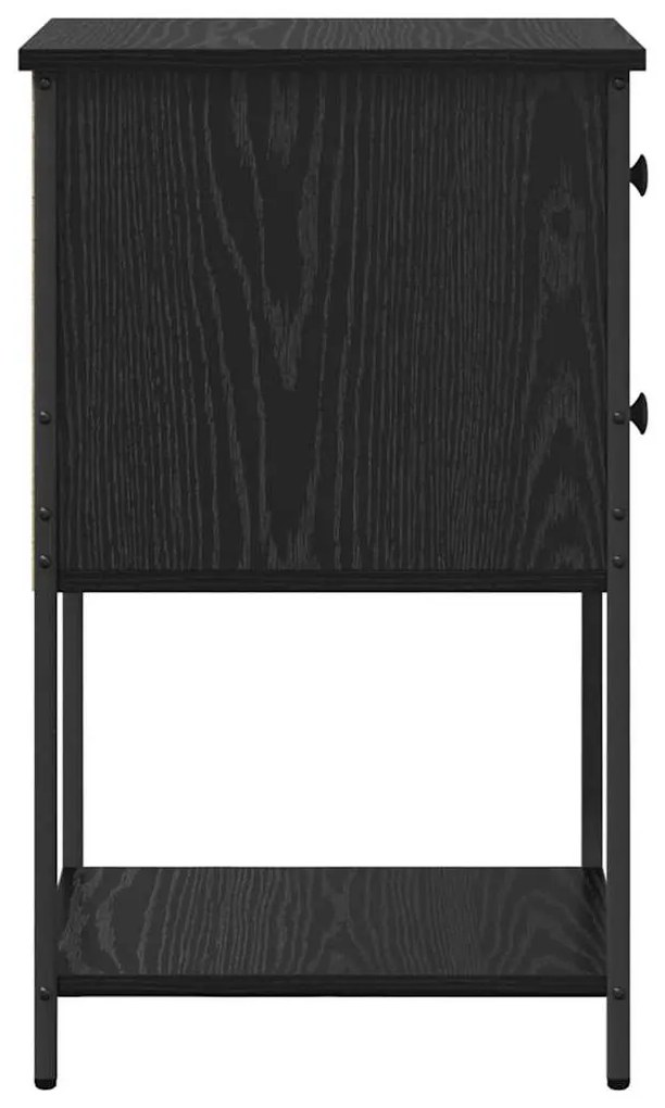 Armário de Cabeceira 2 pcs Carvalho preto 32 x 42 x 70 cm