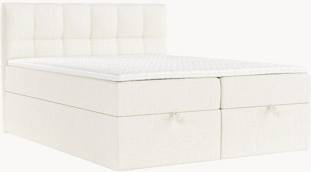Cama divã em chenille artesanal com arrumação Shay, H3