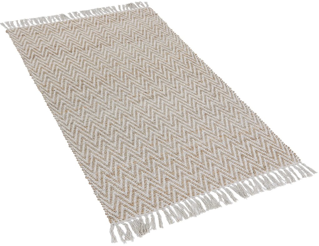 Tapete de juta creme 80 x 150 cm AFRIN Beliani