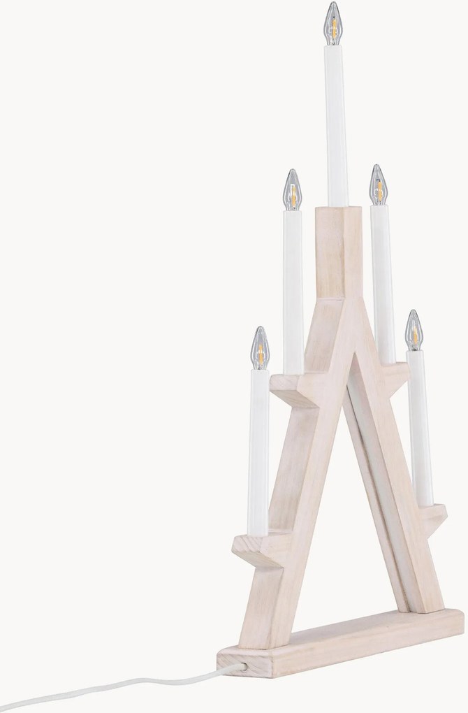 Candeeiro de mesa de Natal LED em madeira Val Thorens