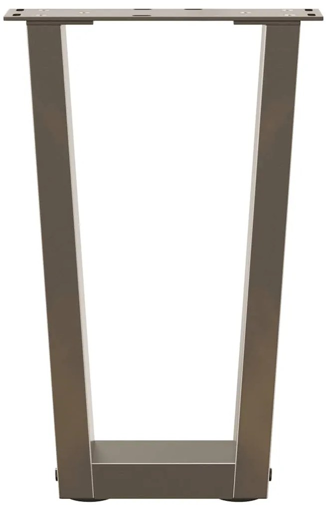 Pés para mesa de centro em formato de V, 2 peças, aço natural, 38 x (4