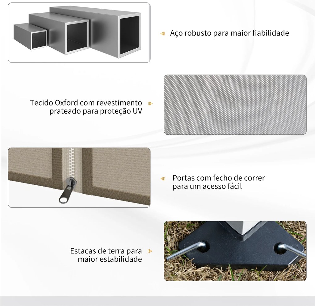 Tenda Dobrável 3x3 para Exterior Tenda Portátil de Jardim com Mosquite