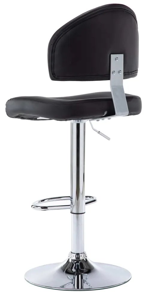 Bancos de bar 2 pcs couro artificial preto