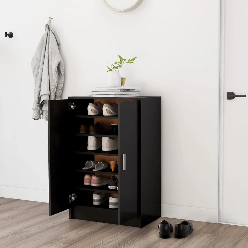 808928 vidaXL Armário para sapatos 60x35x92 cm contraplacado preto