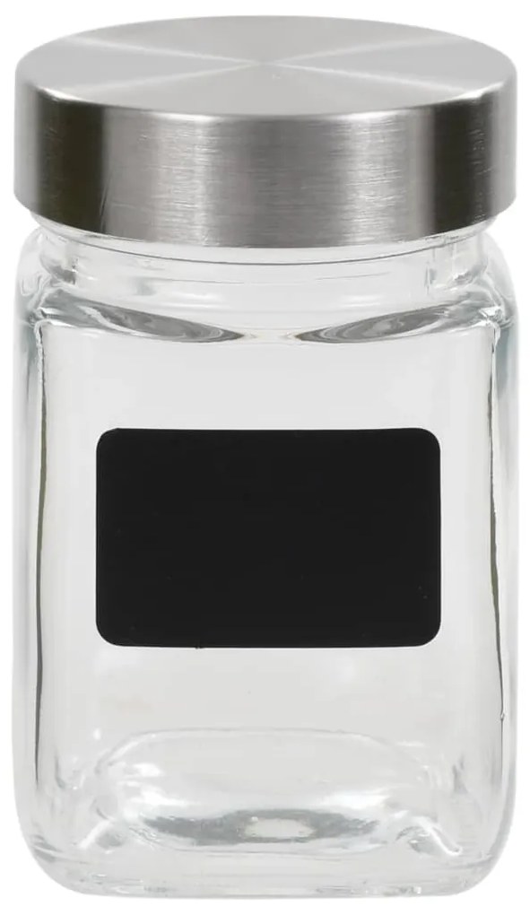 Frascos de vidro com autocolante 12 pcs 300 ml