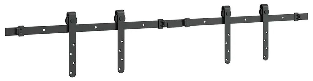 Kit p/ porta de armário deslizante 122 cm aço carbono