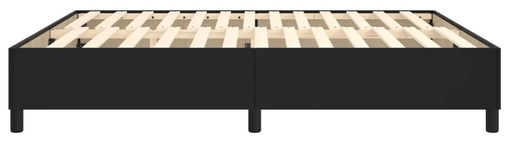 Estrutura de cama 160x200 cm couro artificial preto