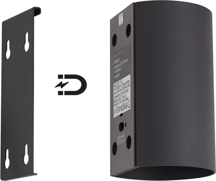 Candeeiro de Parede Moderno Preto Incl. LED Regulável em 3 Níveis e Recarregável - Sabbir