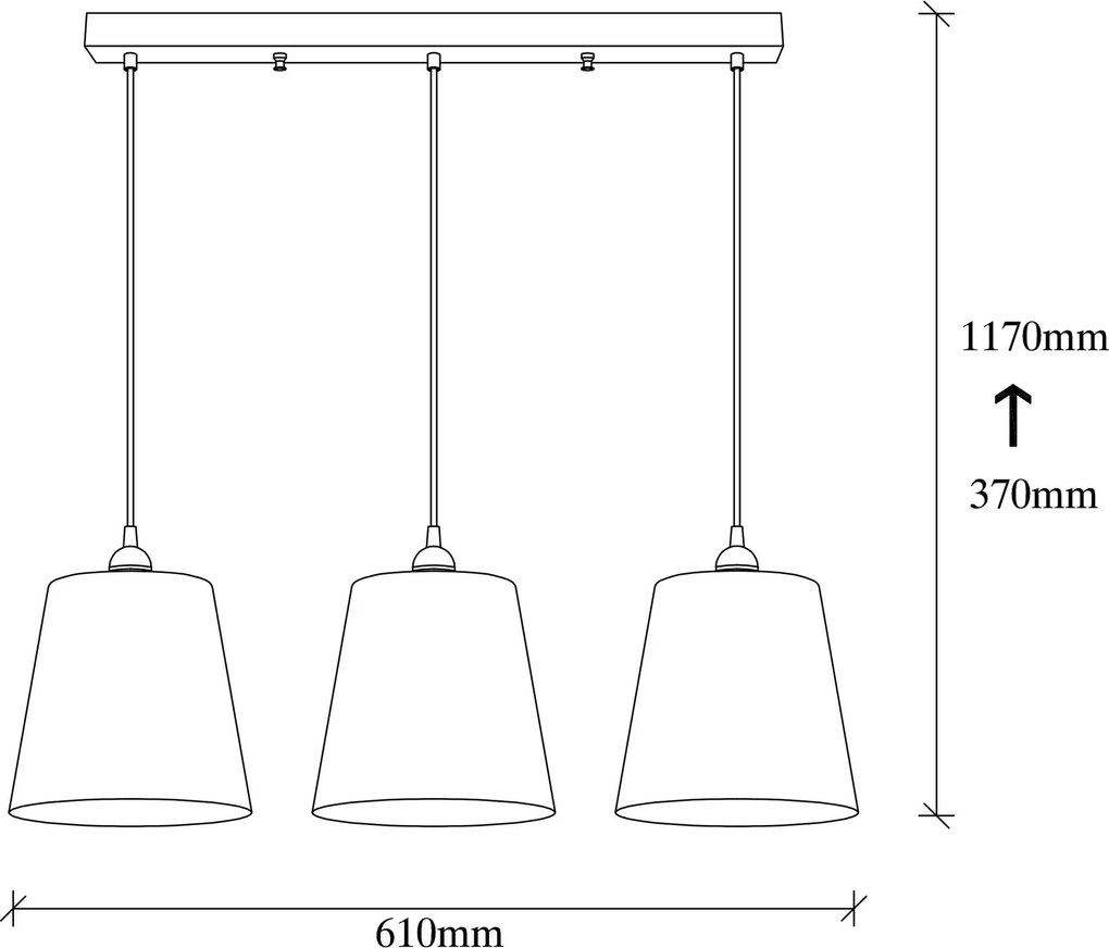 Candeeiro de Teto Berceste – Branco – 60 x 21 cm
