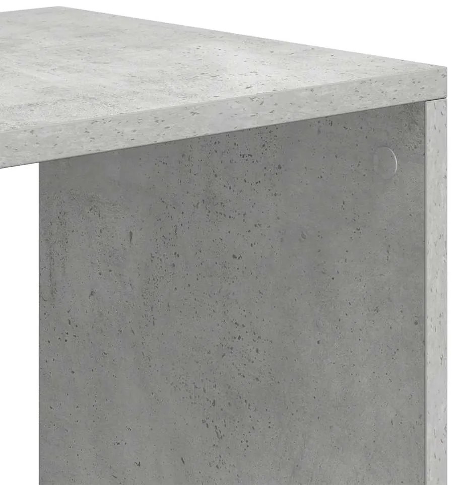 Estante cinzento cimento 66x31x112 cm derivados de madeira