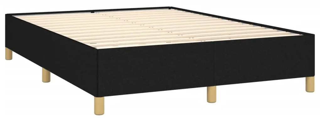 Estrutura de cama sem colchão 140x200 cm tecido preto