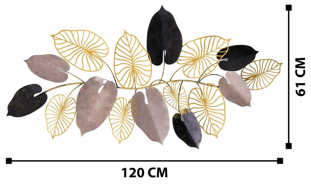 Acessório Decorativo de Parede Furize – Multicolor – 120 x 7 x 61 cm
