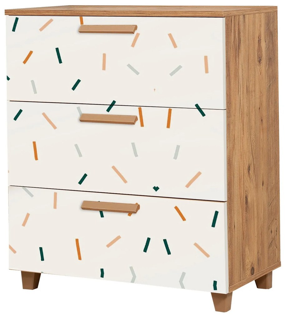 **** Cômoda Leva Gravis – Atlantic Pine White – 80x95x43 cm

**