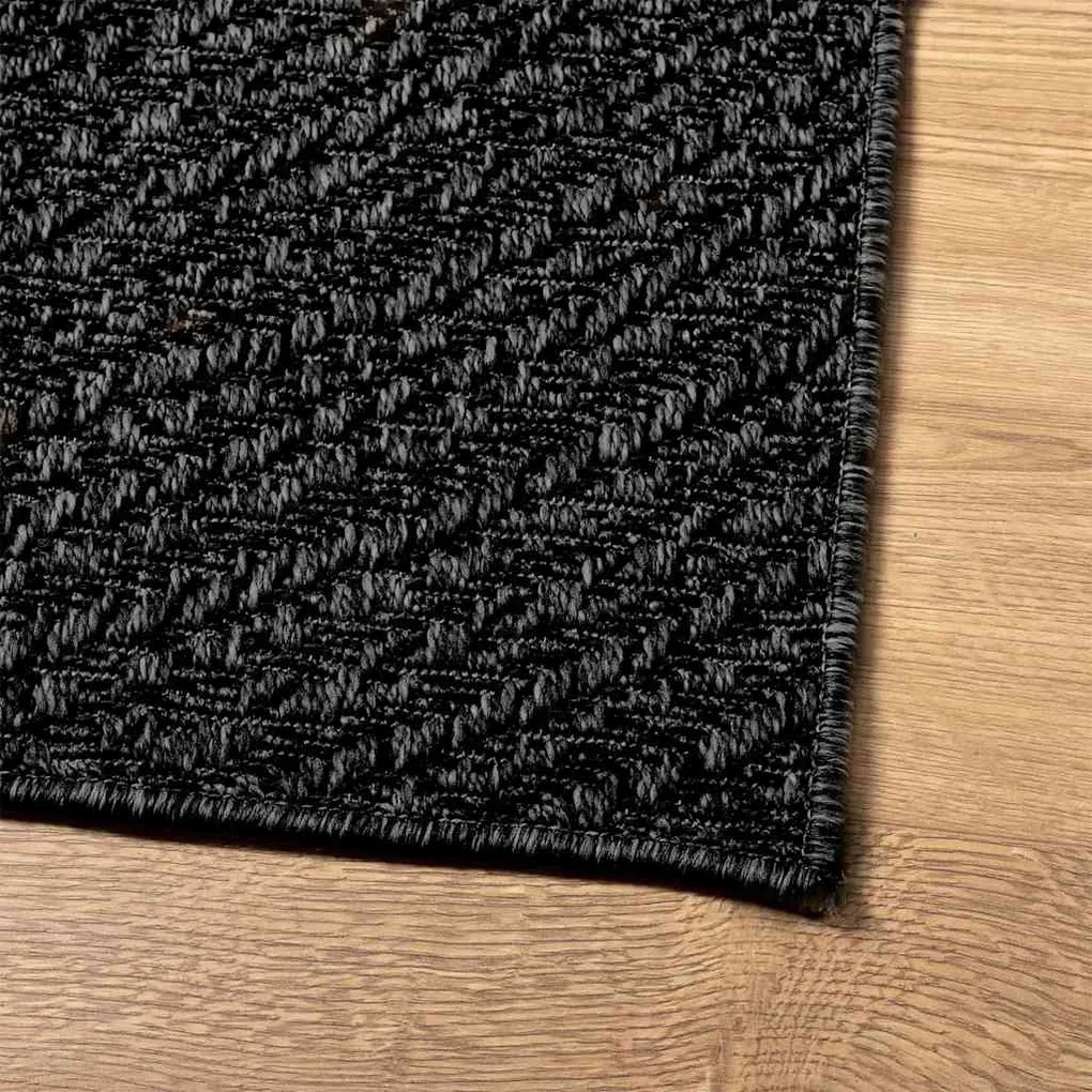 Tapete ZIZUR antracite 200x200 cm aspeto juta interior exterior