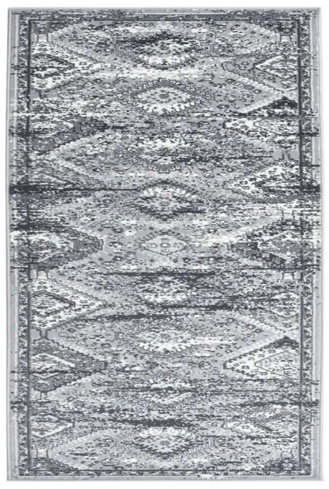 vidaXL Passadeira 100x150 cm polipropileno cinzento oriental