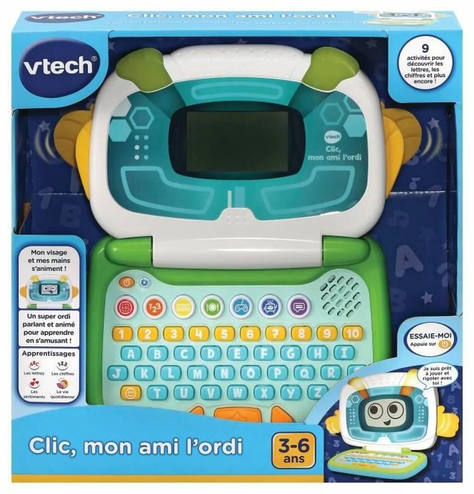 Computador portátil Vtech Clic, Mon Ami L'Ordi 3-6 anos Brinquedo Interativo