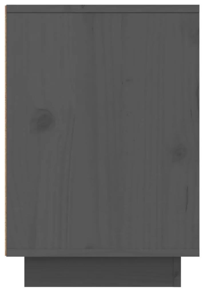 Mesas de cabeceira 2 pcs 50x34x50 cm madeira pinho maciça cinza